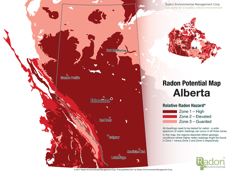 Radon Potential Map of Alberta